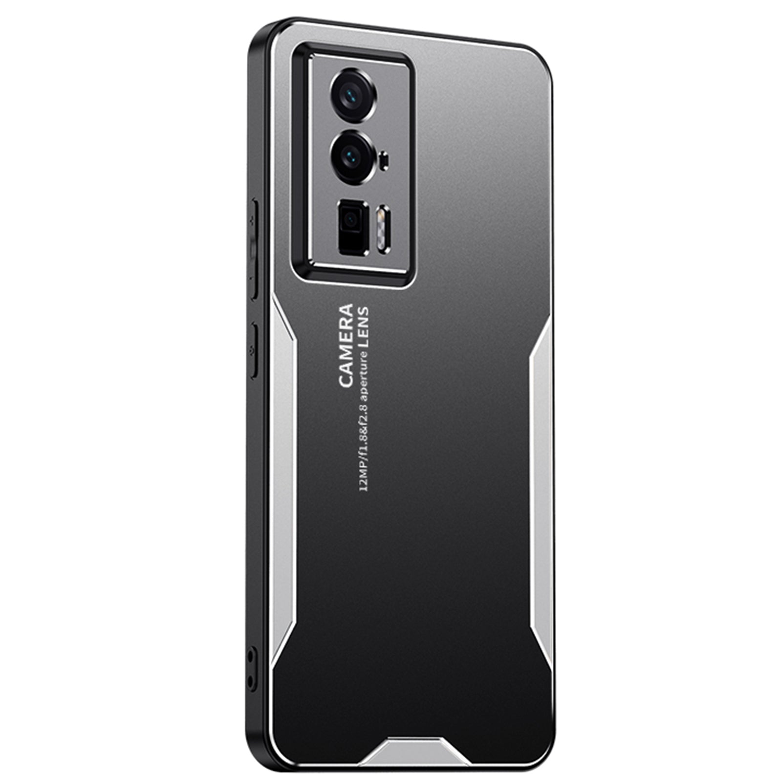 For Xiaomi Redmi K60 5G Phone Case Metal+TPU+PC Cover Camera Lens Protection - Silver For Xiaomi Redmi K60 5G Phone Case Metal+TPU+PC Cover Camera Lens Protection - Silver